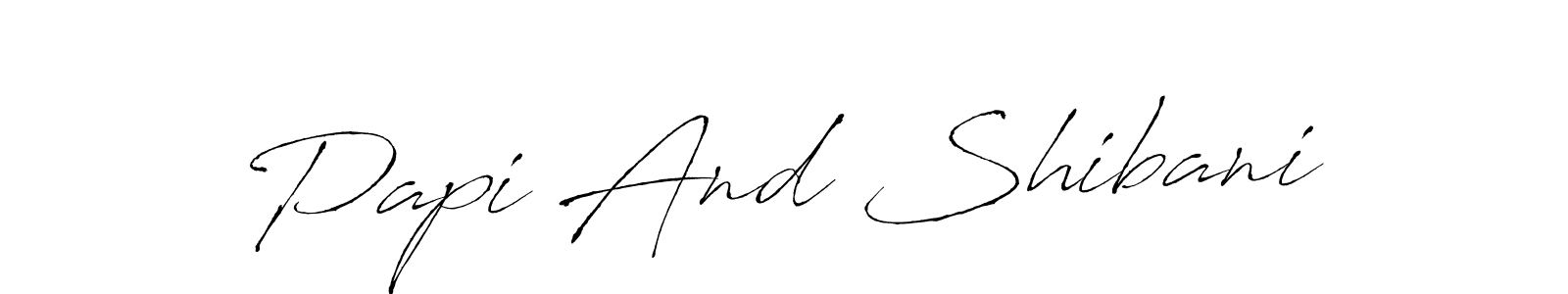 You should practise on your own different ways (Antro_Vectra) to write your name (Papi And Shibani) in signature. don't let someone else do it for you. Papi And Shibani signature style 6 images and pictures png