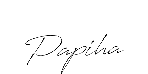 Design your own signature with our free online signature maker. With this signature software, you can create a handwritten (Antro_Vectra) signature for name Papiha. Papiha signature style 6 images and pictures png