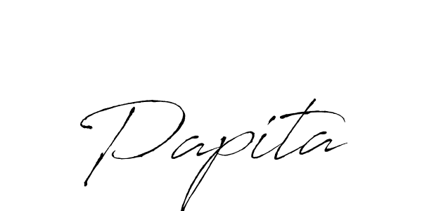 You should practise on your own different ways (Antro_Vectra) to write your name (Papita) in signature. don't let someone else do it for you. Papita signature style 6 images and pictures png