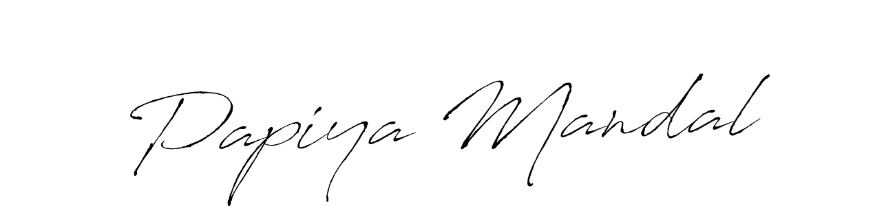 Make a beautiful signature design for name Papiya Mandal. With this signature (Antro_Vectra) style, you can create a handwritten signature for free. Papiya Mandal signature style 6 images and pictures png