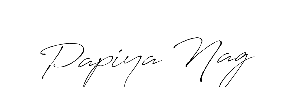 Design your own signature with our free online signature maker. With this signature software, you can create a handwritten (Antro_Vectra) signature for name Papiya Nag. Papiya Nag signature style 6 images and pictures png