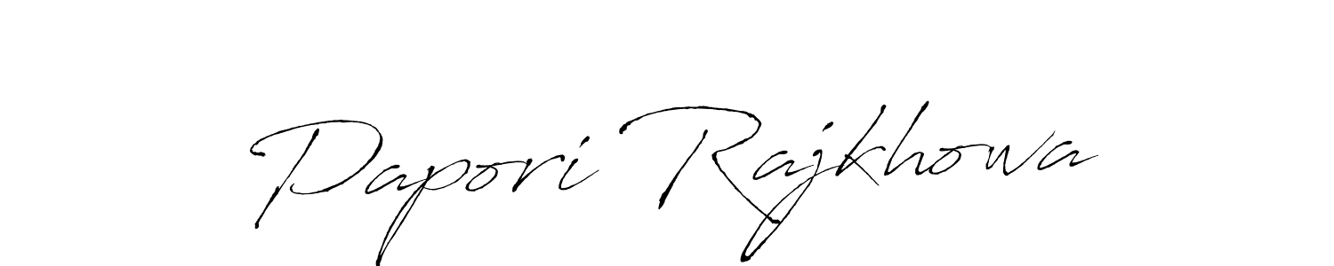 The best way (Antro_Vectra) to make a short signature is to pick only two or three words in your name. The name Papori Rajkhowa include a total of six letters. For converting this name. Papori Rajkhowa signature style 6 images and pictures png
