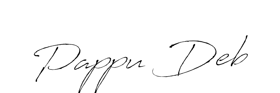 Pappu Deb stylish signature style. Best Handwritten Sign (Antro_Vectra) for my name. Handwritten Signature Collection Ideas for my name Pappu Deb. Pappu Deb signature style 6 images and pictures png