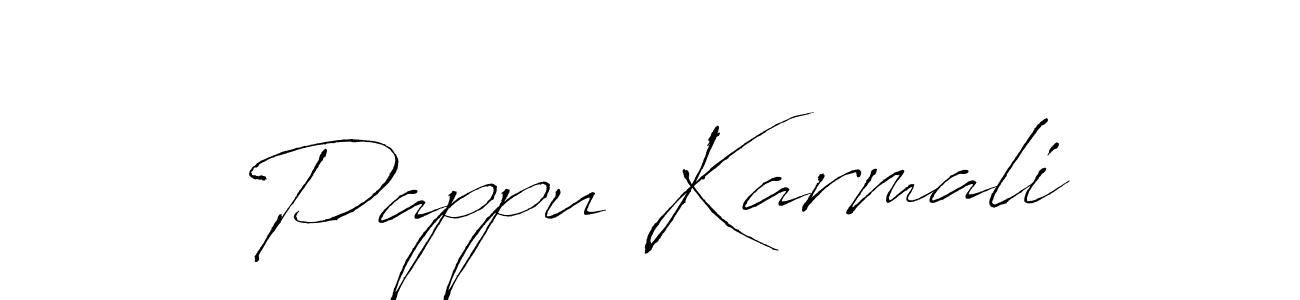 Create a beautiful signature design for name Pappu Karmali. With this signature (Antro_Vectra) fonts, you can make a handwritten signature for free. Pappu Karmali signature style 6 images and pictures png
