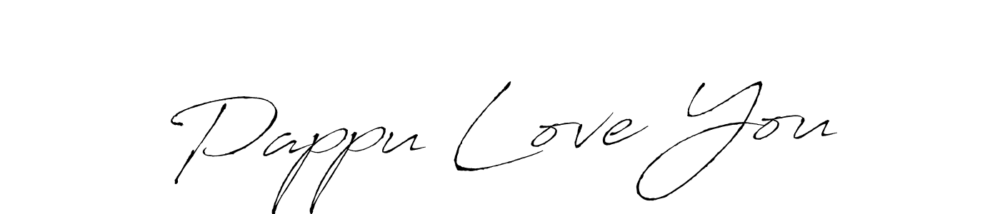 Design your own signature with our free online signature maker. With this signature software, you can create a handwritten (Antro_Vectra) signature for name Pappu Love You. Pappu Love You signature style 6 images and pictures png