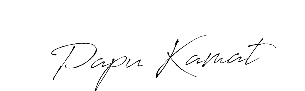 if you are searching for the best signature style for your name Papu Kamat. so please give up your signature search. here we have designed multiple signature styles  using Antro_Vectra. Papu Kamat signature style 6 images and pictures png