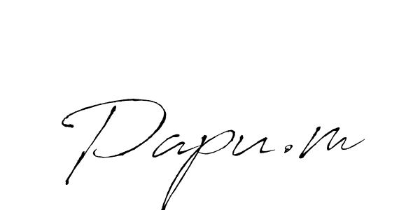 How to make Papu.m name signature. Use Antro_Vectra style for creating short signs online. This is the latest handwritten sign. Papu.m signature style 6 images and pictures png