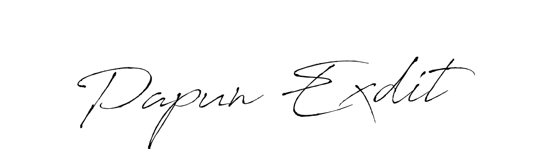 How to make Papun Exdit signature? Antro_Vectra is a professional autograph style. Create handwritten signature for Papun Exdit name. Papun Exdit signature style 6 images and pictures png