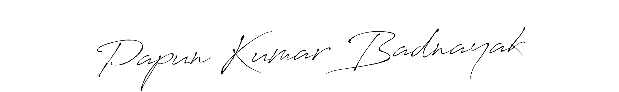 Create a beautiful signature design for name Papun Kumar Badnayak. With this signature (Antro_Vectra) fonts, you can make a handwritten signature for free. Papun Kumar Badnayak signature style 6 images and pictures png