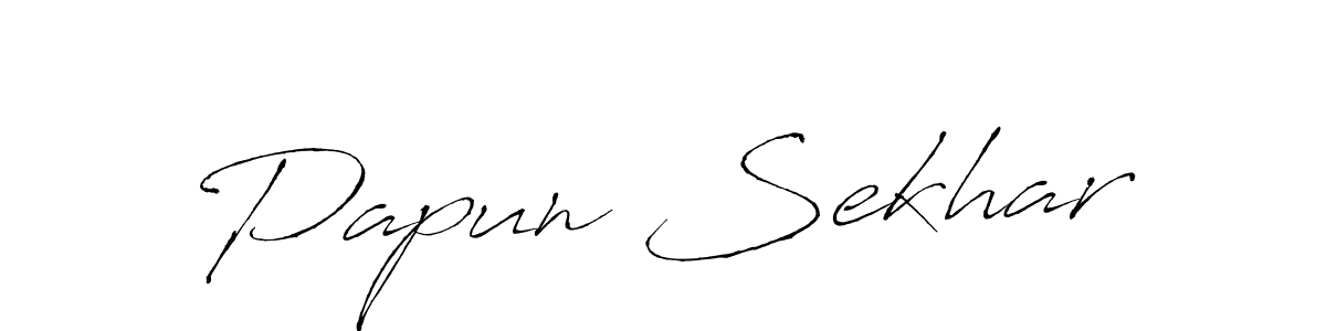 The best way (Antro_Vectra) to make a short signature is to pick only two or three words in your name. The name Papun Sekhar include a total of six letters. For converting this name. Papun Sekhar signature style 6 images and pictures png