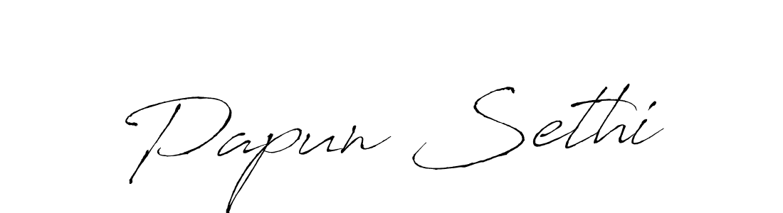 Make a beautiful signature design for name Papun Sethi. Use this online signature maker to create a handwritten signature for free. Papun Sethi signature style 6 images and pictures png