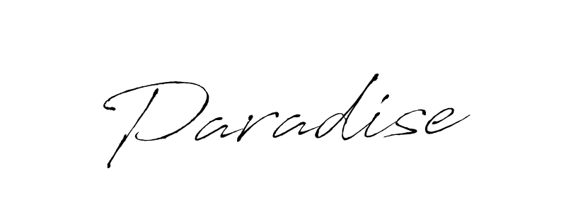 Design your own signature with our free online signature maker. With this signature software, you can create a handwritten (Antro_Vectra) signature for name Paradise. Paradise signature style 6 images and pictures png