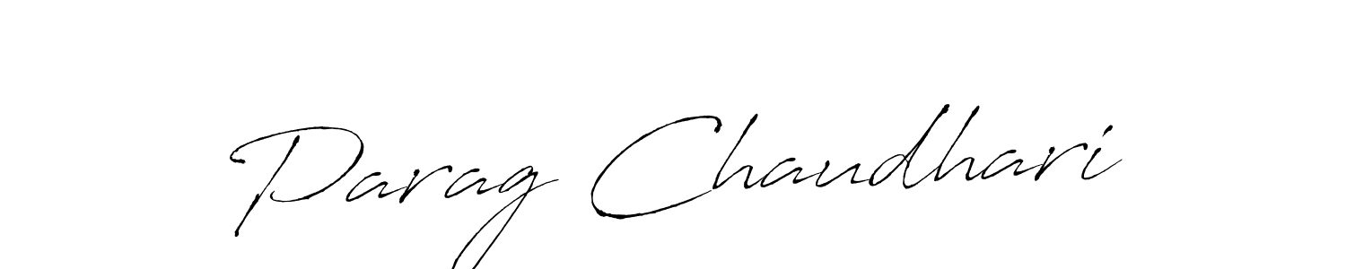 Parag Chaudhari stylish signature style. Best Handwritten Sign (Antro_Vectra) for my name. Handwritten Signature Collection Ideas for my name Parag Chaudhari. Parag Chaudhari signature style 6 images and pictures png