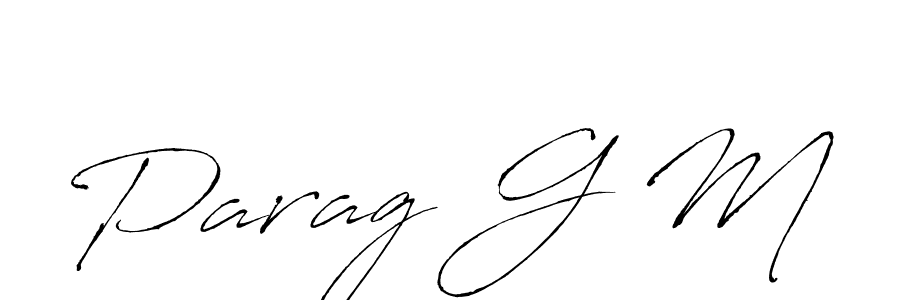 if you are searching for the best signature style for your name Parag G M. so please give up your signature search. here we have designed multiple signature styles  using Antro_Vectra. Parag G M signature style 6 images and pictures png