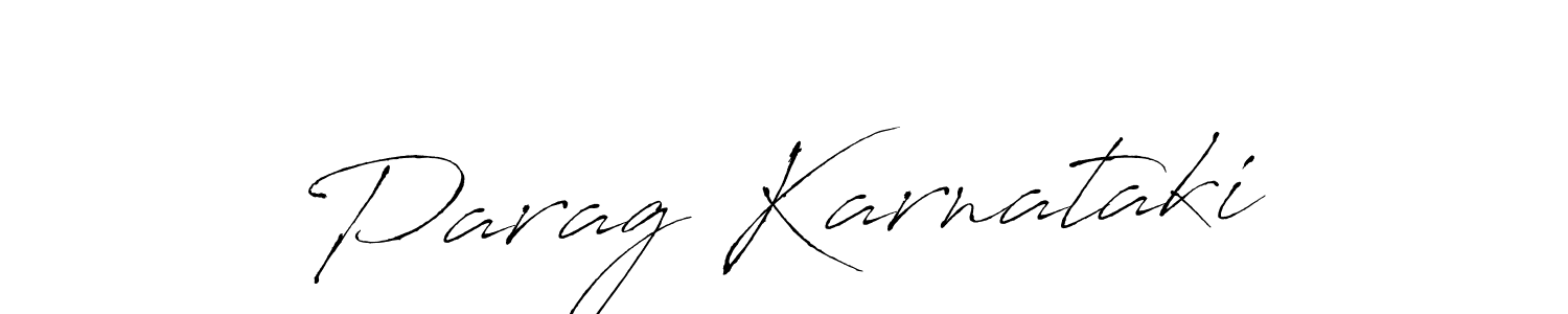 The best way (Antro_Vectra) to make a short signature is to pick only two or three words in your name. The name Parag Karnataki include a total of six letters. For converting this name. Parag Karnataki signature style 6 images and pictures png