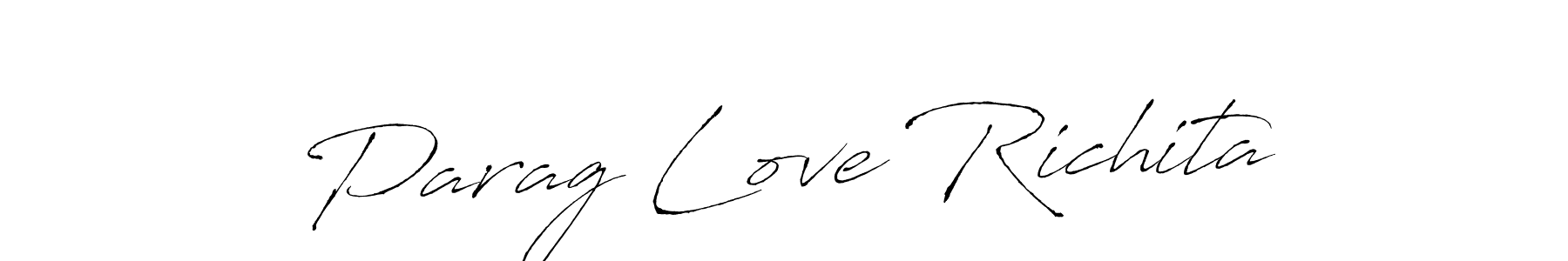if you are searching for the best signature style for your name Parag Love Richita. so please give up your signature search. here we have designed multiple signature styles  using Antro_Vectra. Parag Love Richita signature style 6 images and pictures png