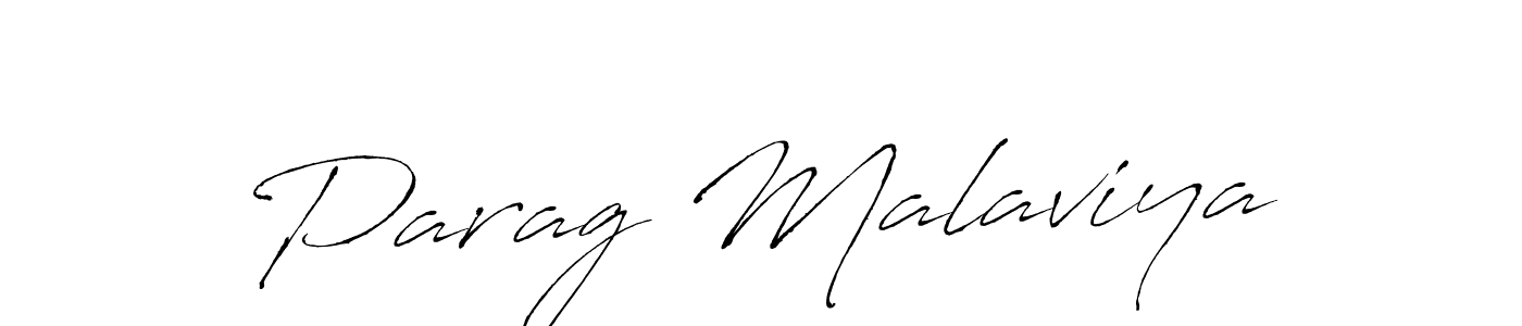 Make a beautiful signature design for name Parag Malaviya. With this signature (Antro_Vectra) style, you can create a handwritten signature for free. Parag Malaviya signature style 6 images and pictures png