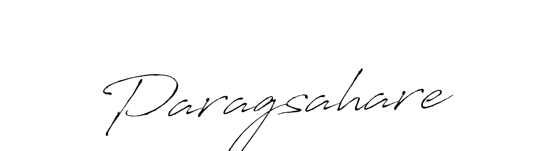 Paragsahare stylish signature style. Best Handwritten Sign (Antro_Vectra) for my name. Handwritten Signature Collection Ideas for my name Paragsahare. Paragsahare signature style 6 images and pictures png