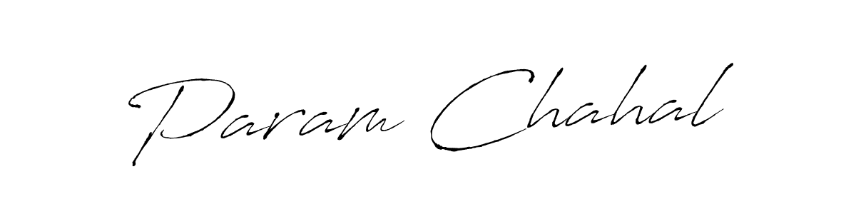 How to make Param Chahal signature? Antro_Vectra is a professional autograph style. Create handwritten signature for Param Chahal name. Param Chahal signature style 6 images and pictures png