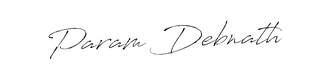 Design your own signature with our free online signature maker. With this signature software, you can create a handwritten (Antro_Vectra) signature for name Param Debnath. Param Debnath signature style 6 images and pictures png
