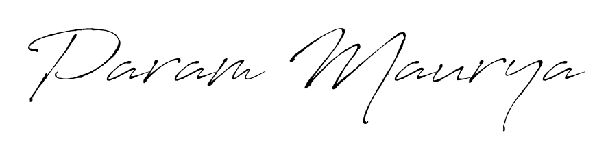 Practice writing Param Maurya with the flow of Antro_Vectra lettering. A fantastic source of inspiration for developing your personal signature style. Param Maurya signature style 6 images and pictures png