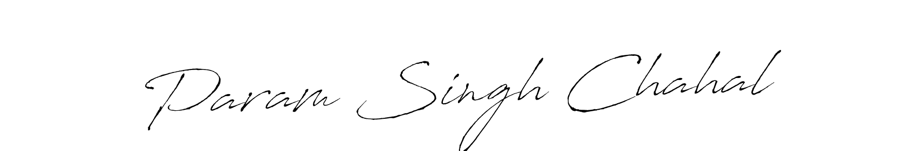 Make a beautiful signature design for name Param Singh Chahal. With this signature (Antro_Vectra) style, you can create a handwritten signature for free. Param Singh Chahal signature style 6 images and pictures png