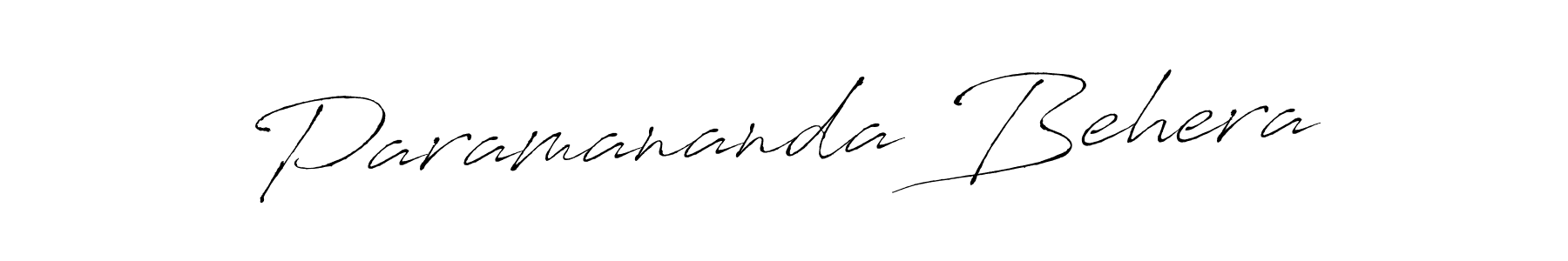 How to make Paramananda Behera name signature. Use Antro_Vectra style for creating short signs online. This is the latest handwritten sign. Paramananda Behera signature style 6 images and pictures png