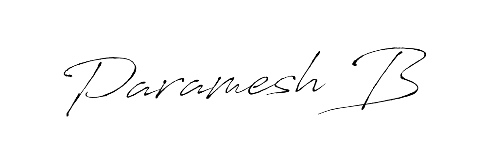 Use a signature maker to create a handwritten signature online. With this signature software, you can design (Antro_Vectra) your own signature for name Paramesh B. Paramesh B signature style 6 images and pictures png