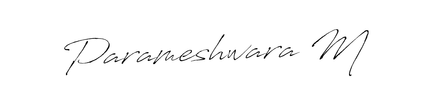 How to make Parameshwara M name signature. Use Antro_Vectra style for creating short signs online. This is the latest handwritten sign. Parameshwara M signature style 6 images and pictures png