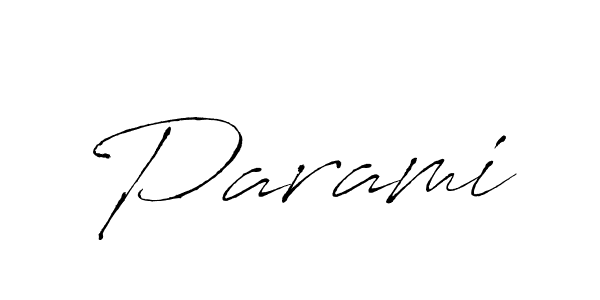 Design your own signature with our free online signature maker. With this signature software, you can create a handwritten (Antro_Vectra) signature for name Parami. Parami signature style 6 images and pictures png