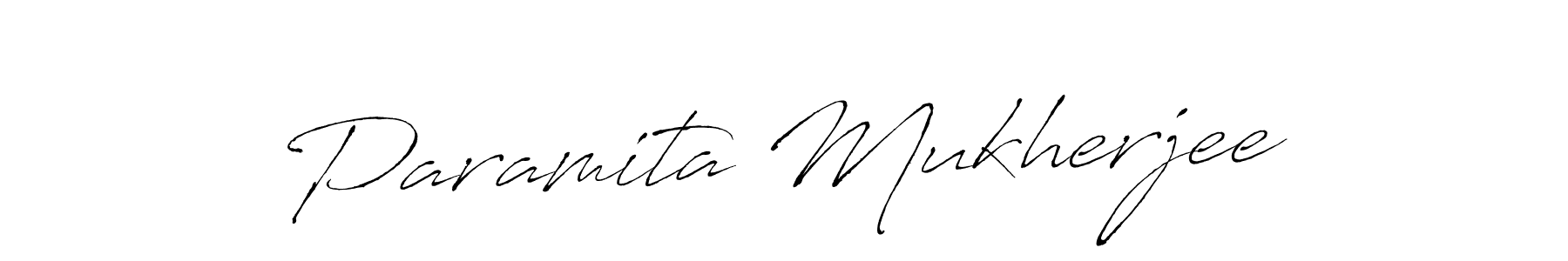 Make a beautiful signature design for name Paramita Mukherjee. With this signature (Antro_Vectra) style, you can create a handwritten signature for free. Paramita Mukherjee signature style 6 images and pictures png