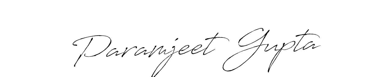 Create a beautiful signature design for name Paramjeet Gupta. With this signature (Antro_Vectra) fonts, you can make a handwritten signature for free. Paramjeet Gupta signature style 6 images and pictures png