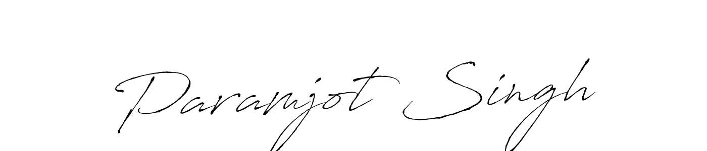 Create a beautiful signature design for name Paramjot Singh. With this signature (Antro_Vectra) fonts, you can make a handwritten signature for free. Paramjot Singh signature style 6 images and pictures png