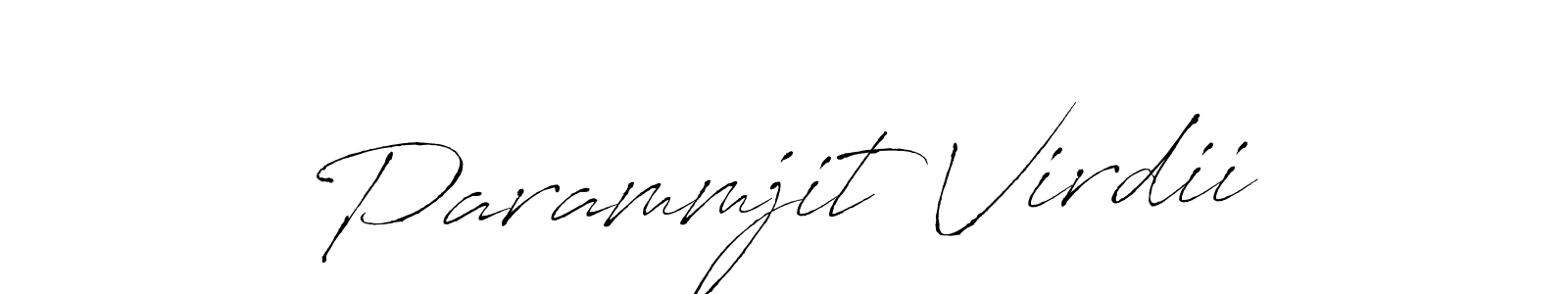 Make a beautiful signature design for name Parammjit Virdii. With this signature (Antro_Vectra) style, you can create a handwritten signature for free. Parammjit Virdii signature style 6 images and pictures png