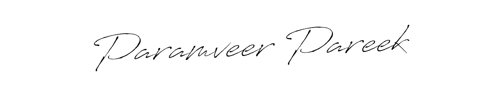 Paramveer Pareek stylish signature style. Best Handwritten Sign (Antro_Vectra) for my name. Handwritten Signature Collection Ideas for my name Paramveer Pareek. Paramveer Pareek signature style 6 images and pictures png