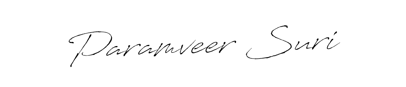 Design your own signature with our free online signature maker. With this signature software, you can create a handwritten (Antro_Vectra) signature for name Paramveer Suri. Paramveer Suri signature style 6 images and pictures png