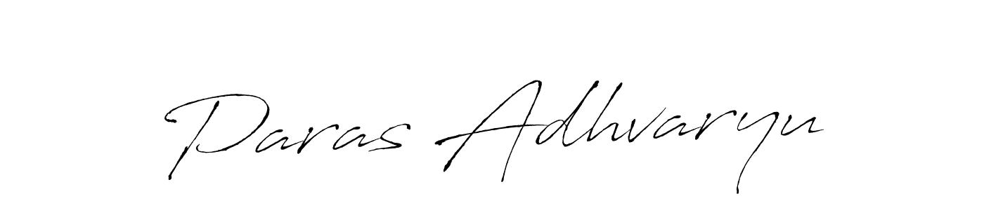 Design your own signature with our free online signature maker. With this signature software, you can create a handwritten (Antro_Vectra) signature for name Paras Adhvaryu. Paras Adhvaryu signature style 6 images and pictures png