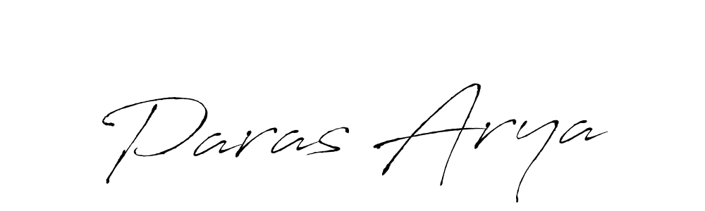 How to make Paras Arya signature? Antro_Vectra is a professional autograph style. Create handwritten signature for Paras Arya name. Paras Arya signature style 6 images and pictures png