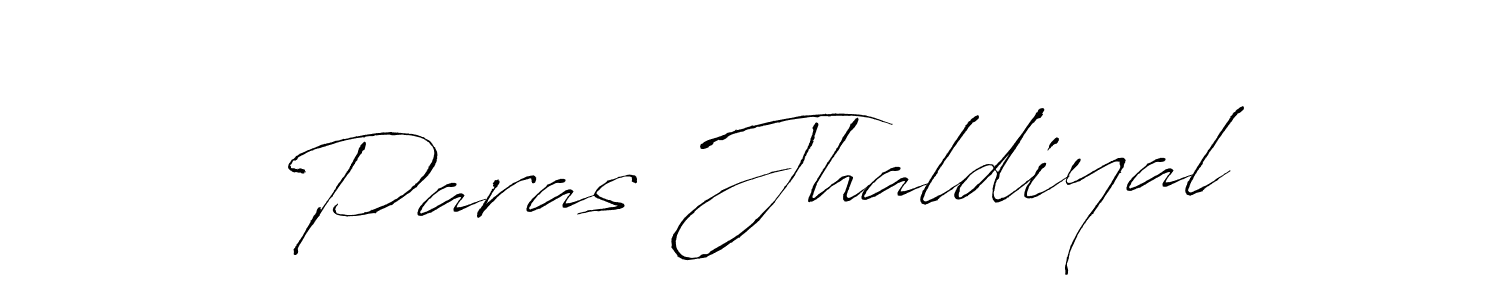 Make a beautiful signature design for name Paras Jhaldiyal. With this signature (Antro_Vectra) style, you can create a handwritten signature for free. Paras Jhaldiyal signature style 6 images and pictures png