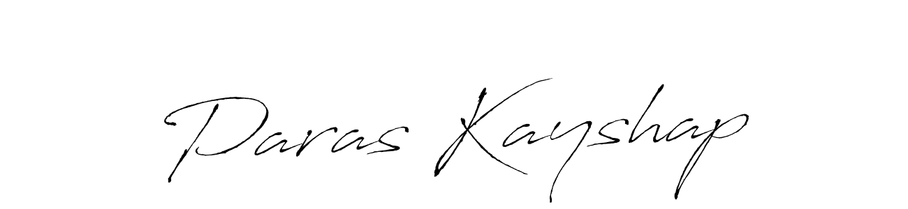 Paras Kayshap stylish signature style. Best Handwritten Sign (Antro_Vectra) for my name. Handwritten Signature Collection Ideas for my name Paras Kayshap. Paras Kayshap signature style 6 images and pictures png
