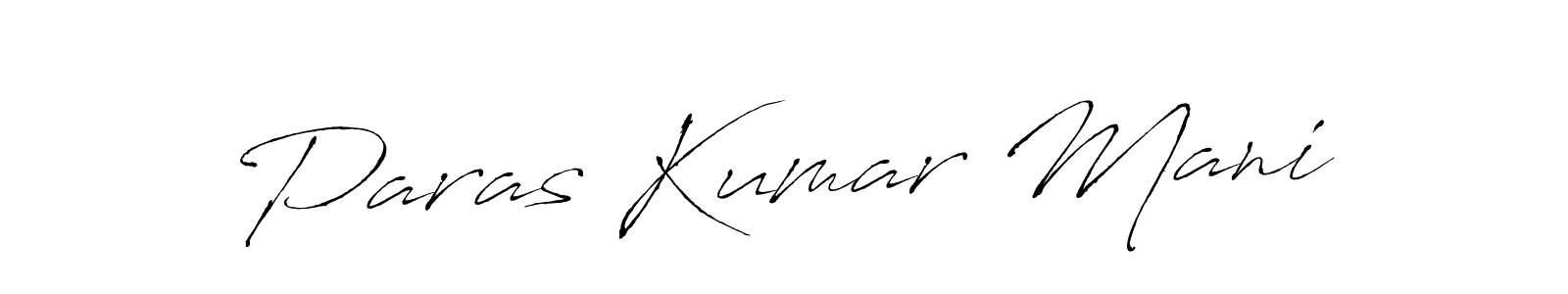 Design your own signature with our free online signature maker. With this signature software, you can create a handwritten (Antro_Vectra) signature for name Paras Kumar Mani. Paras Kumar Mani signature style 6 images and pictures png