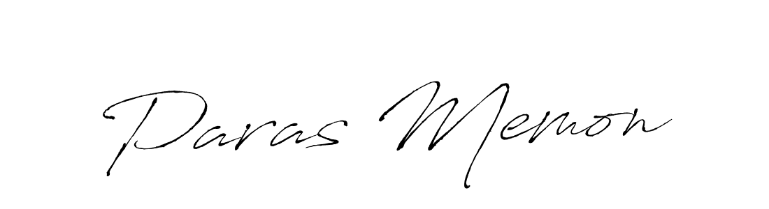 How to make Paras Memon name signature. Use Antro_Vectra style for creating short signs online. This is the latest handwritten sign. Paras Memon signature style 6 images and pictures png