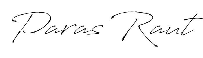 Upgrade your professional image with Paras Raut signature created with Antro_Vectra font. Fast, free, and watermark-free download. Paras Raut signature style 6 images and pictures png