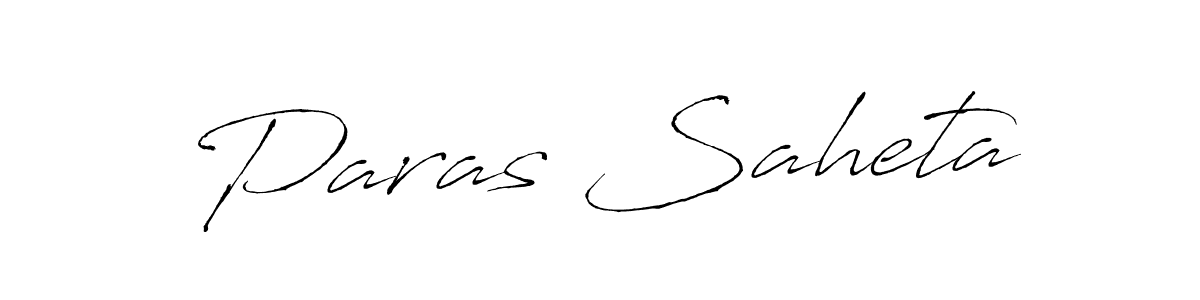 Create a beautiful signature design for name Paras Saheta. With this signature (Antro_Vectra) fonts, you can make a handwritten signature for free. Paras Saheta signature style 6 images and pictures png