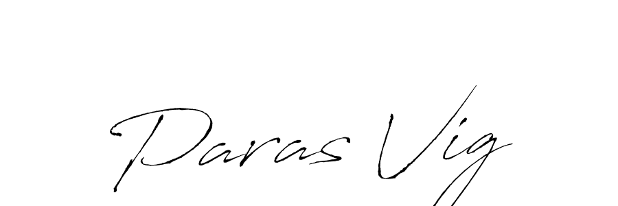 How to make Paras Vig signature? Antro_Vectra is a professional autograph style. Create handwritten signature for Paras Vig name. Paras Vig signature style 6 images and pictures png