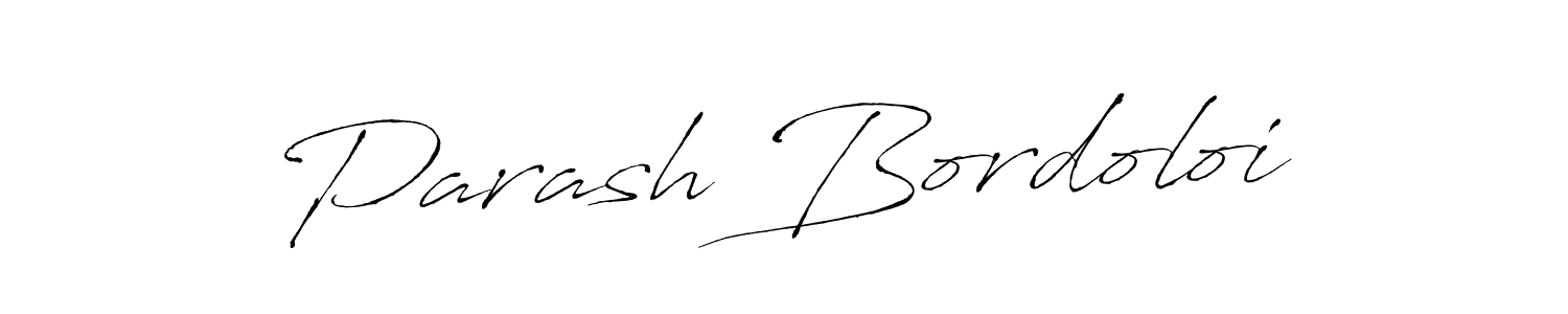 Create a beautiful signature design for name Parash Bordoloi. With this signature (Antro_Vectra) fonts, you can make a handwritten signature for free. Parash Bordoloi signature style 6 images and pictures png