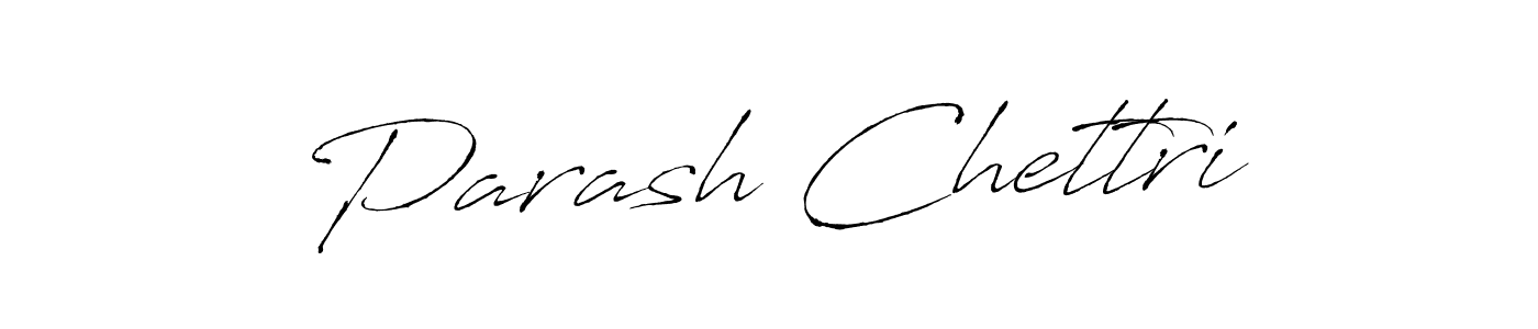 Design your own signature with our free online signature maker. With this signature software, you can create a handwritten (Antro_Vectra) signature for name Parash Chettri. Parash Chettri signature style 6 images and pictures png