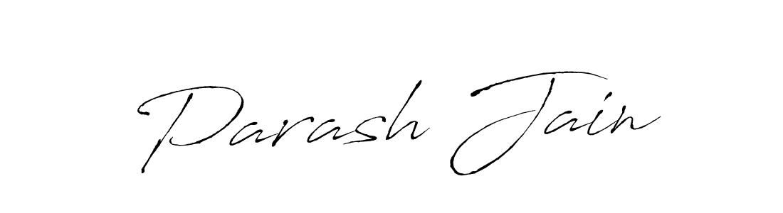 How to make Parash Jain name signature. Use Antro_Vectra style for creating short signs online. This is the latest handwritten sign. Parash Jain signature style 6 images and pictures png