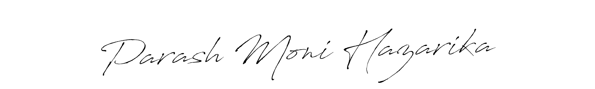 Create a beautiful signature design for name Parash Moni Hazarika. With this signature (Antro_Vectra) fonts, you can make a handwritten signature for free. Parash Moni Hazarika signature style 6 images and pictures png