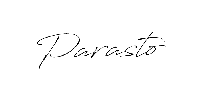 Use a signature maker to create a handwritten signature online. With this signature software, you can design (Antro_Vectra) your own signature for name Parasto. Parasto signature style 6 images and pictures png